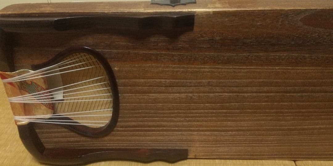 お琴 13弦 綾杉彫り くり甲 ケース付き