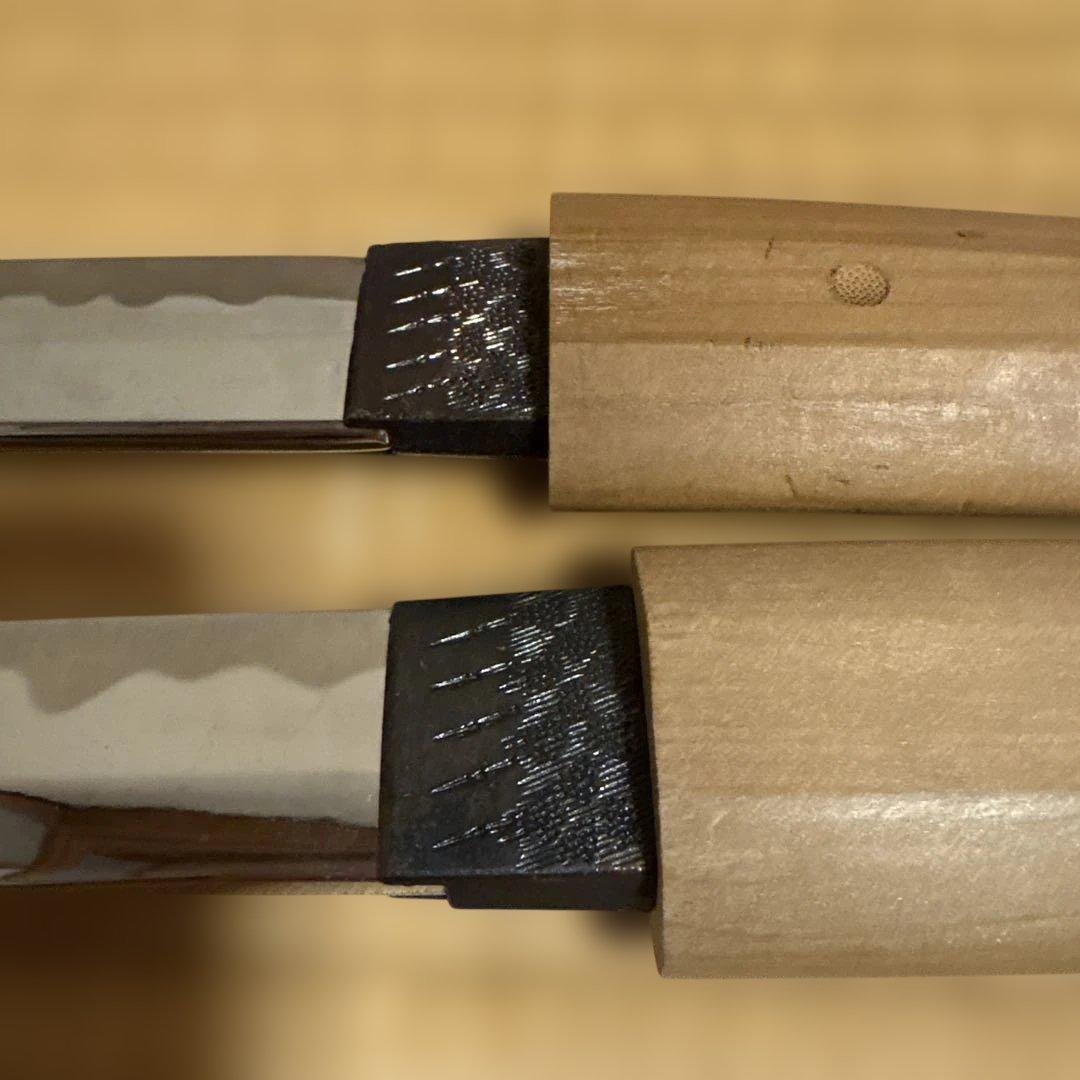 模造刀　白鞘　大小セット　台付き