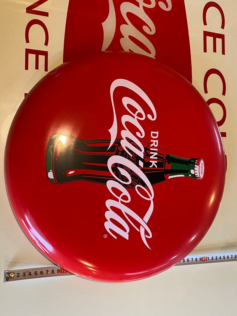 【希少】ビンテージ Coca-Cola コカコーラ ボタンサイン 琺瑯看板