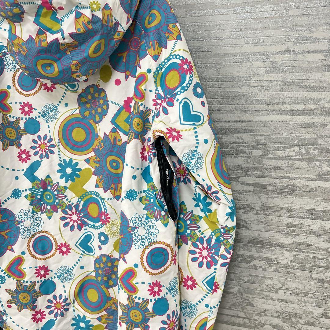 ネオプラス✨スノーボード ジャケット 花柄 Mサイズ 白　ウィンター　スポーツ