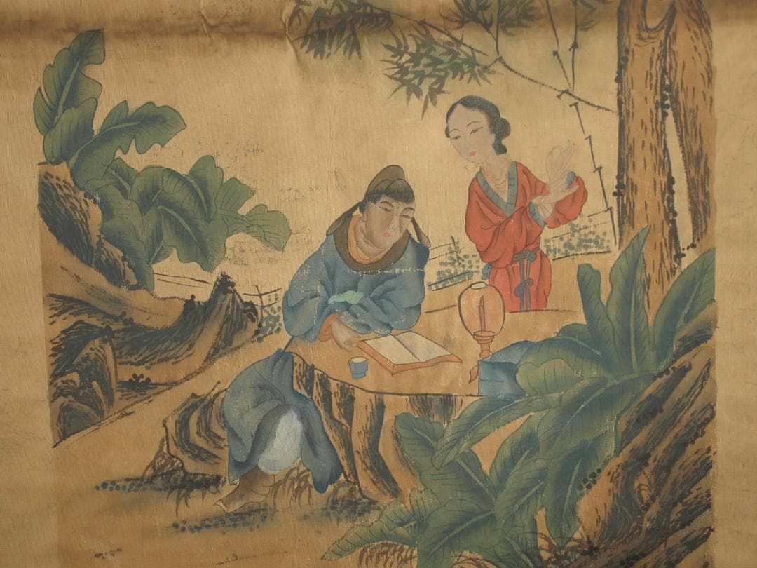 中国古美術 明時代の人物図　肉筆絵　激安骨董品 BD286A13-2