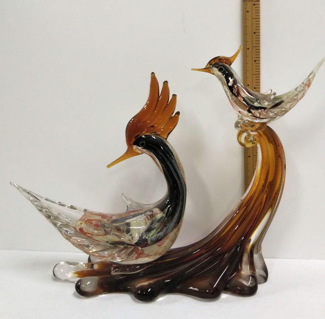 レトロ 吹きガラス/ガラス細工/工芸品/ハンドメイド/置物