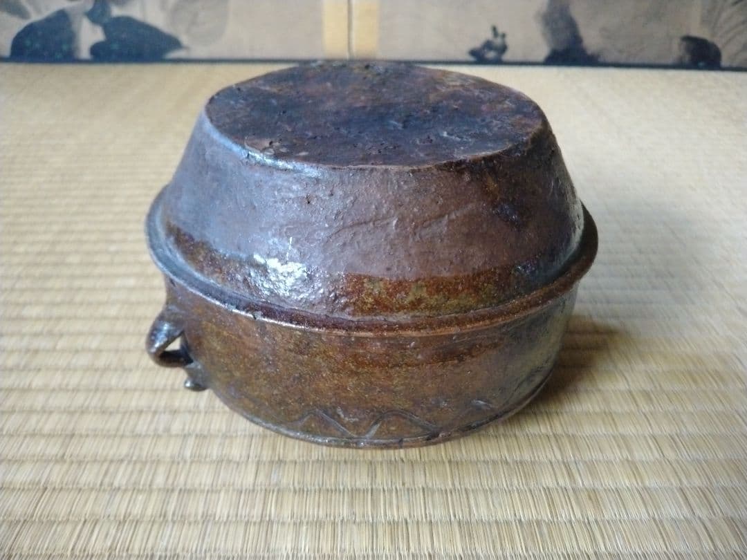 江戸初期～前期　内ヶ磯窯古高取水指　骨董　古美術　茶道具　朝鮮唐津　珍品