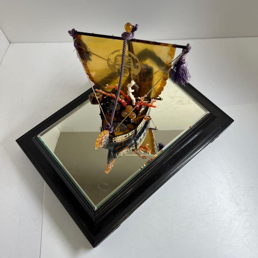 本鼈甲　宝船　1047g(台込) 20×16㎝(宝船)東な8-0201☆2F