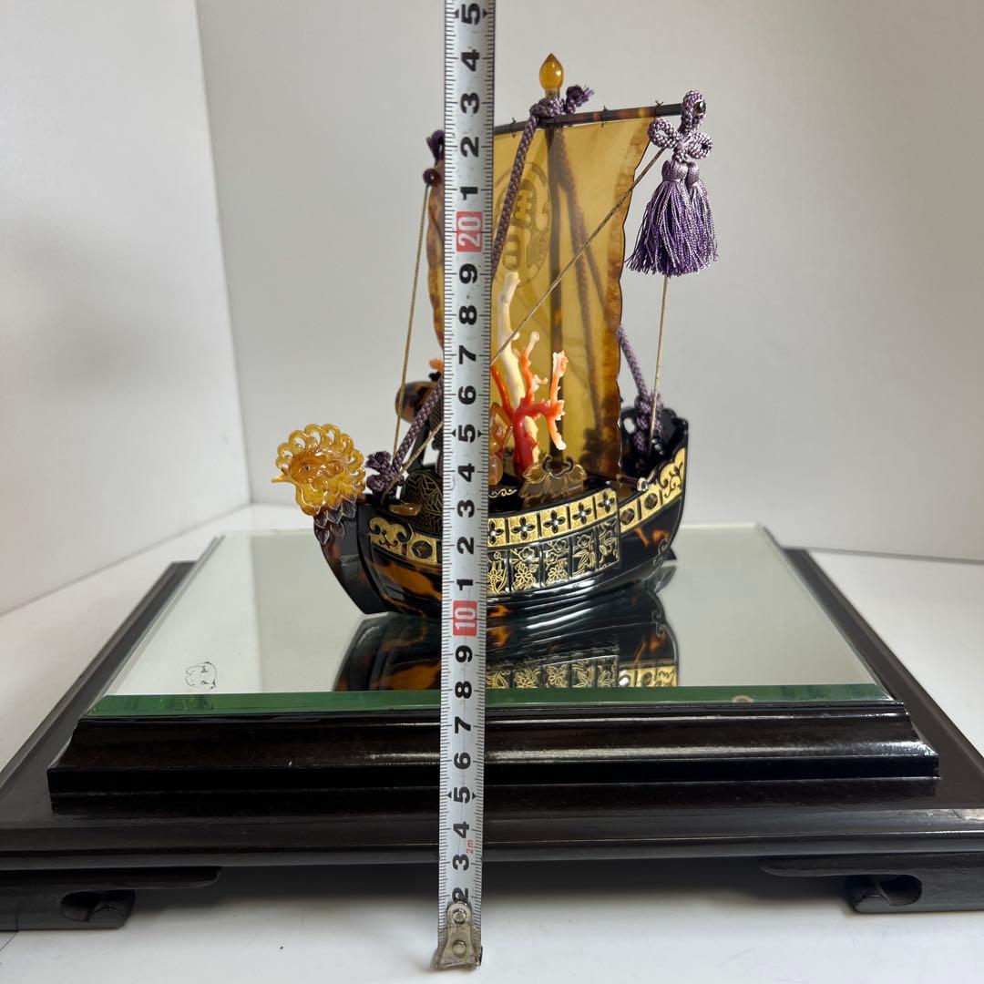 本鼈甲　宝船　1047g(台込) 20×16㎝(宝船)東な8-0201☆2F