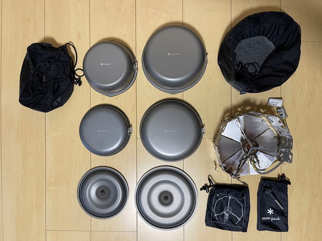 スノーピーク　ヤエンストーブナギ　ヤエンクッカー1000 1500 3点セット