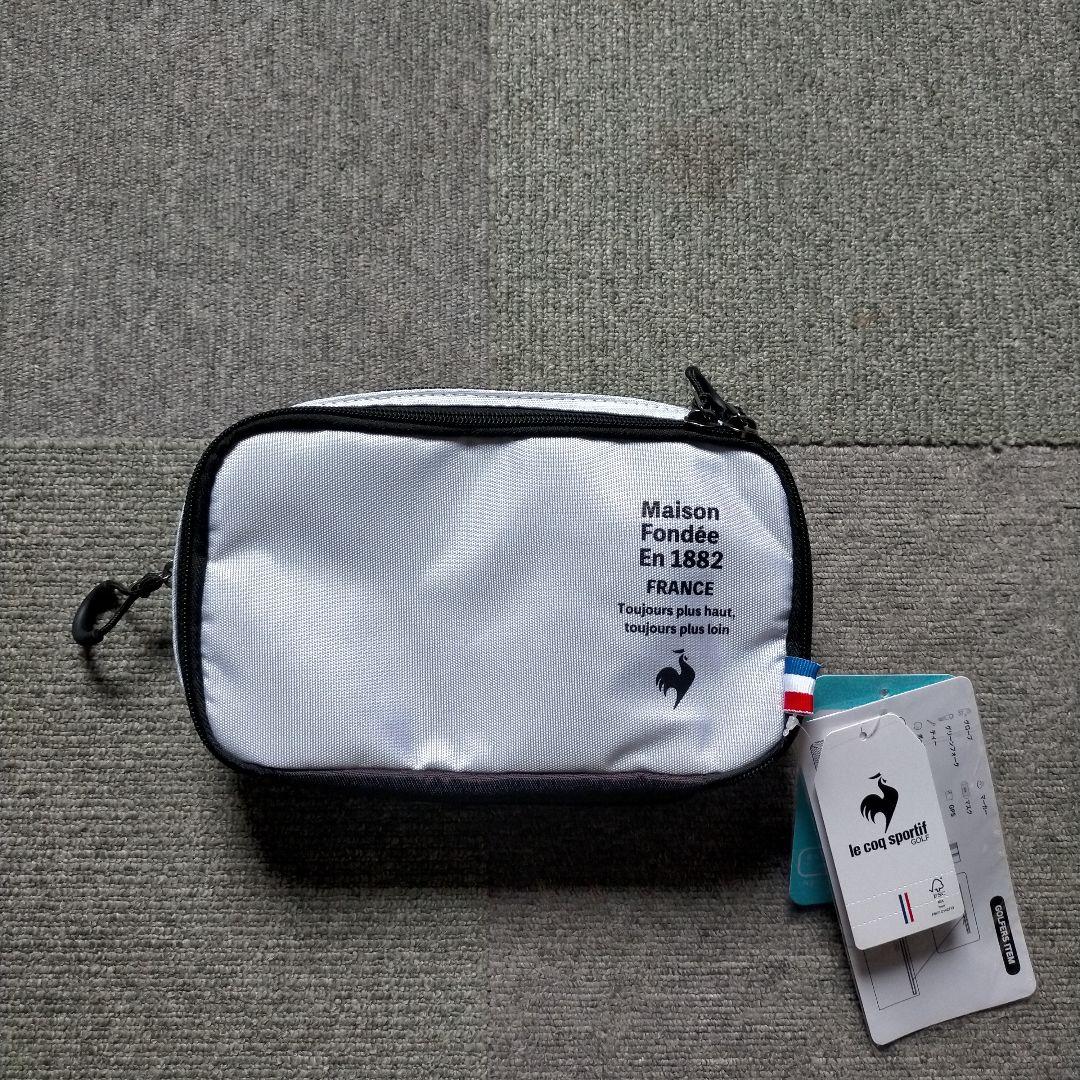 【新品未使用】ルコック スポルティフ ゴルフ ゴルフポーチ 白黒 2点セット