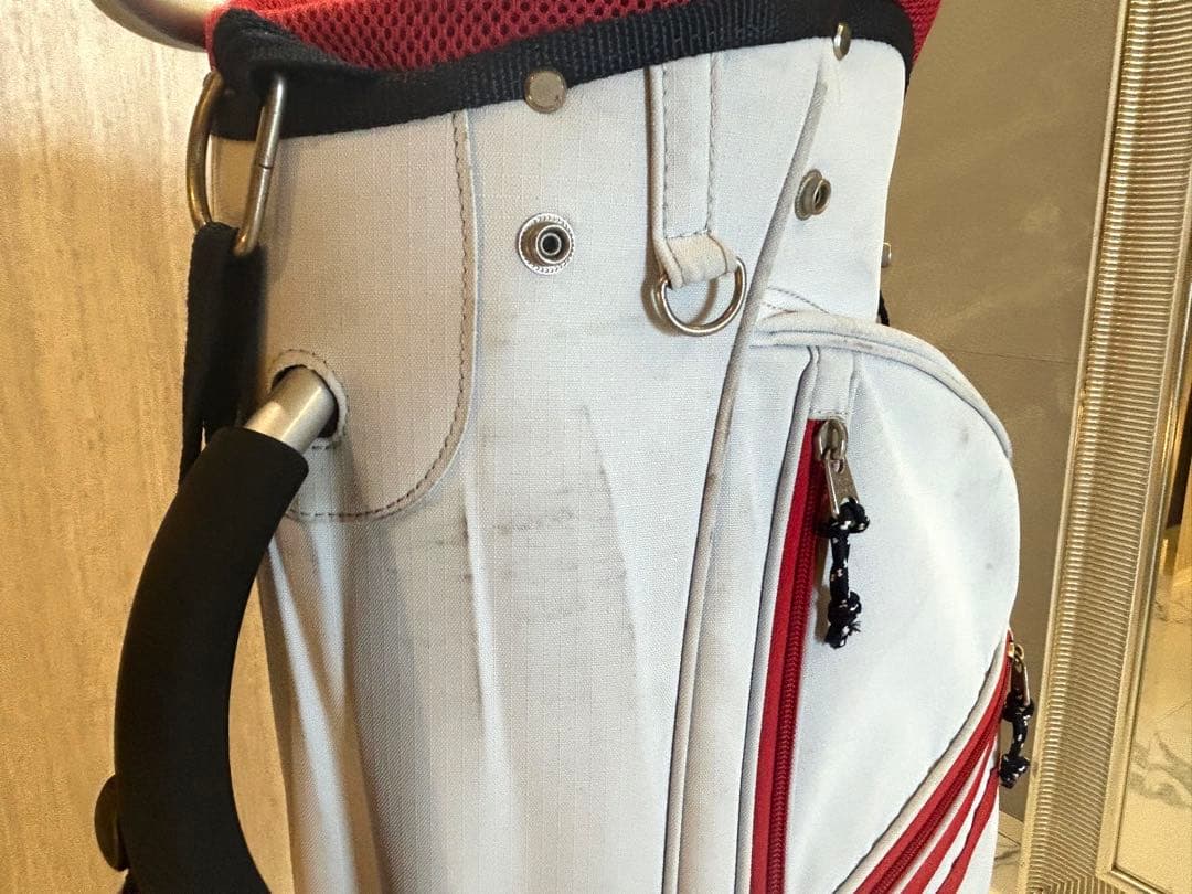 JACK BUNNY キャディバッグ グレー/レッド