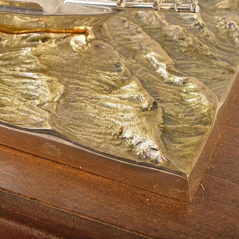 三越謹製　銀製　銀帆船　ヨット　約51g　置物　共箱　M　R7467B