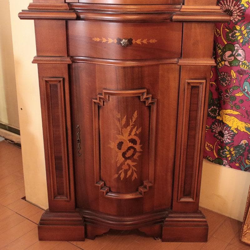 コーナーガラスキャビネット 食器棚 ヴィンテージ 西洋家具 122-311