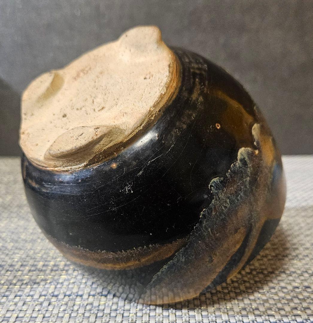 【名品❗】時代古作　中国古陶磁　南宋時代頃　吉州窯　玳玻天目　茶碗　香炉