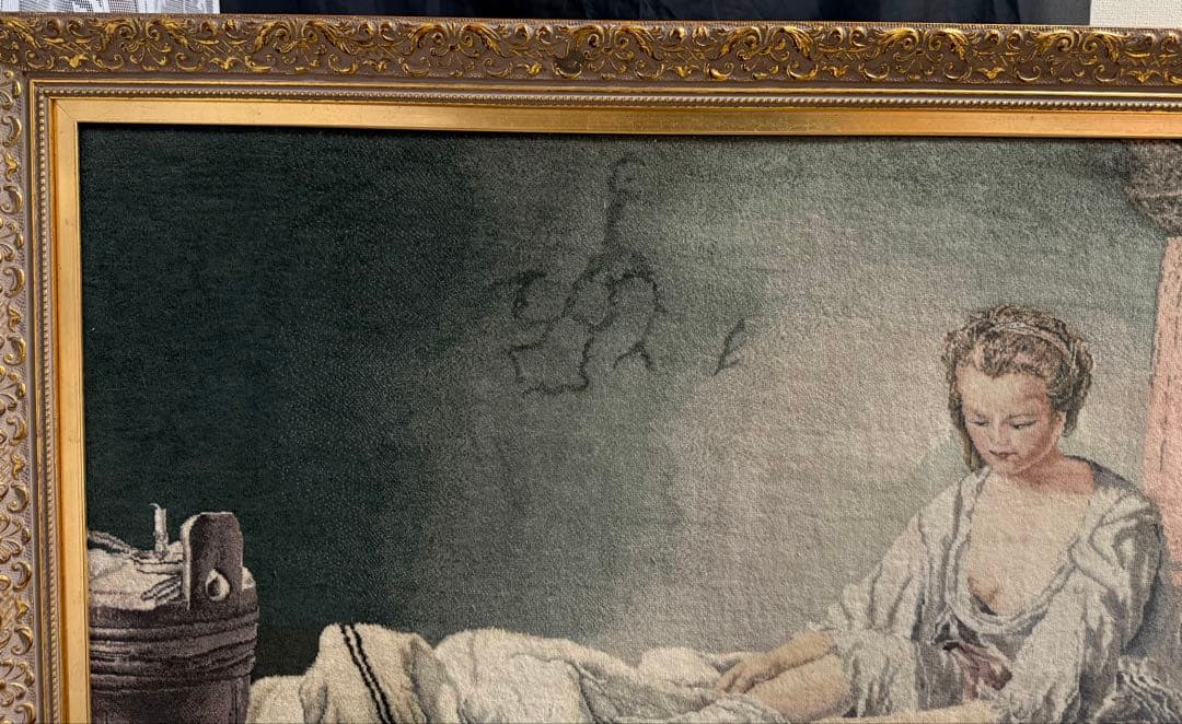 イラン製　装饰的ペルシャ緞通 タブリーズ 女性の肖像　毛100% 送料込み