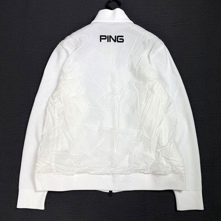 新品 PING ピン ゴルフ 高機能 ドッキング ブルゾン ジャケット 白 LL