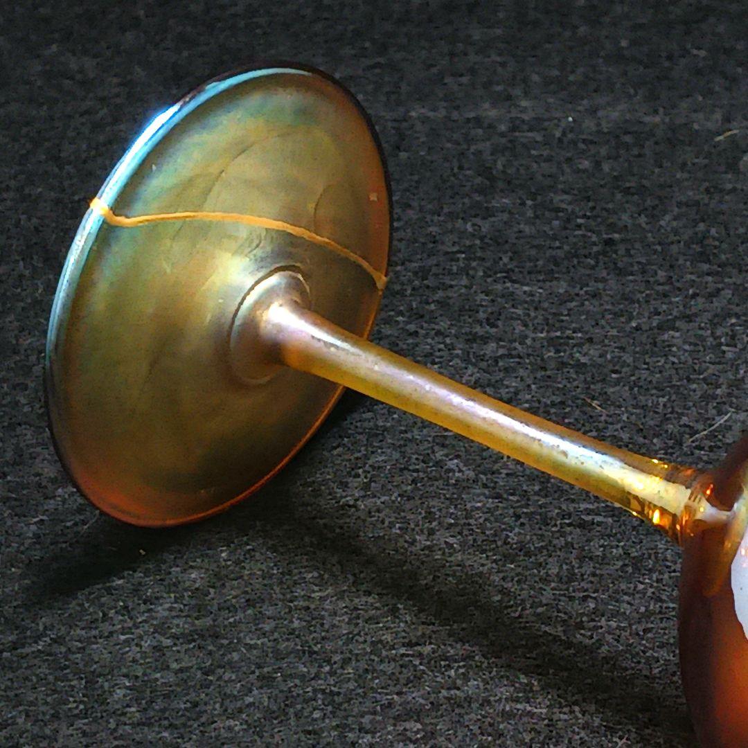 Y1081-10 ルイス・カムフォート・ティファニー作 ファブリルガラス グラス