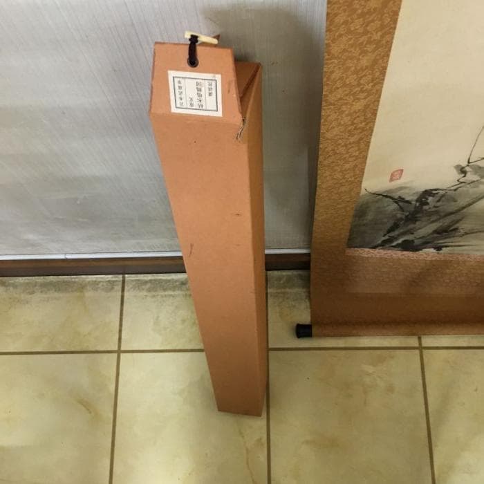 Y 中古 宮本武蔵 掛け軸 枯木鳴鵙 こぼくめいげき 鳥 骨董品 古美術 S