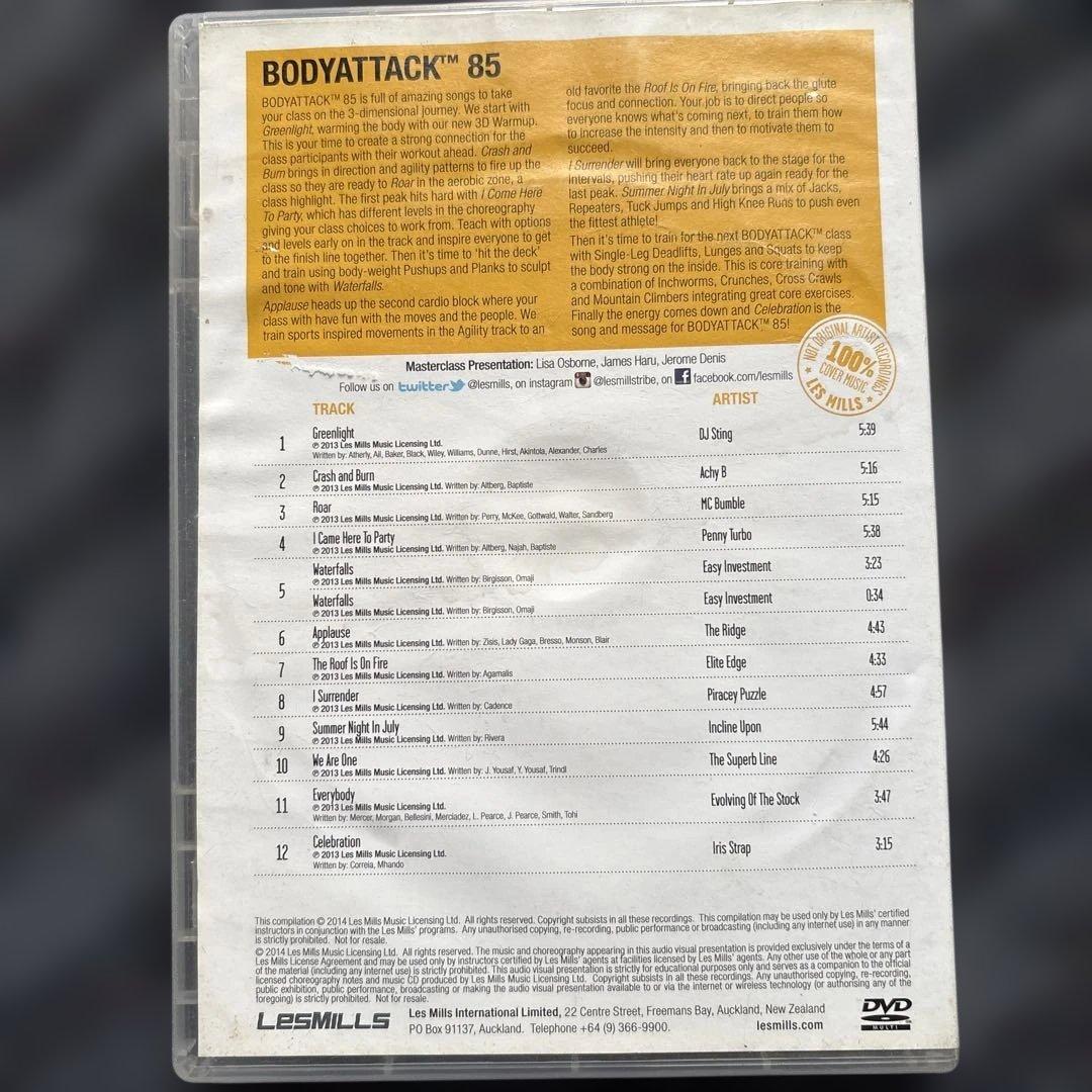 レズミルズ　ボディアタック　80.82.85 カバーミュージック版