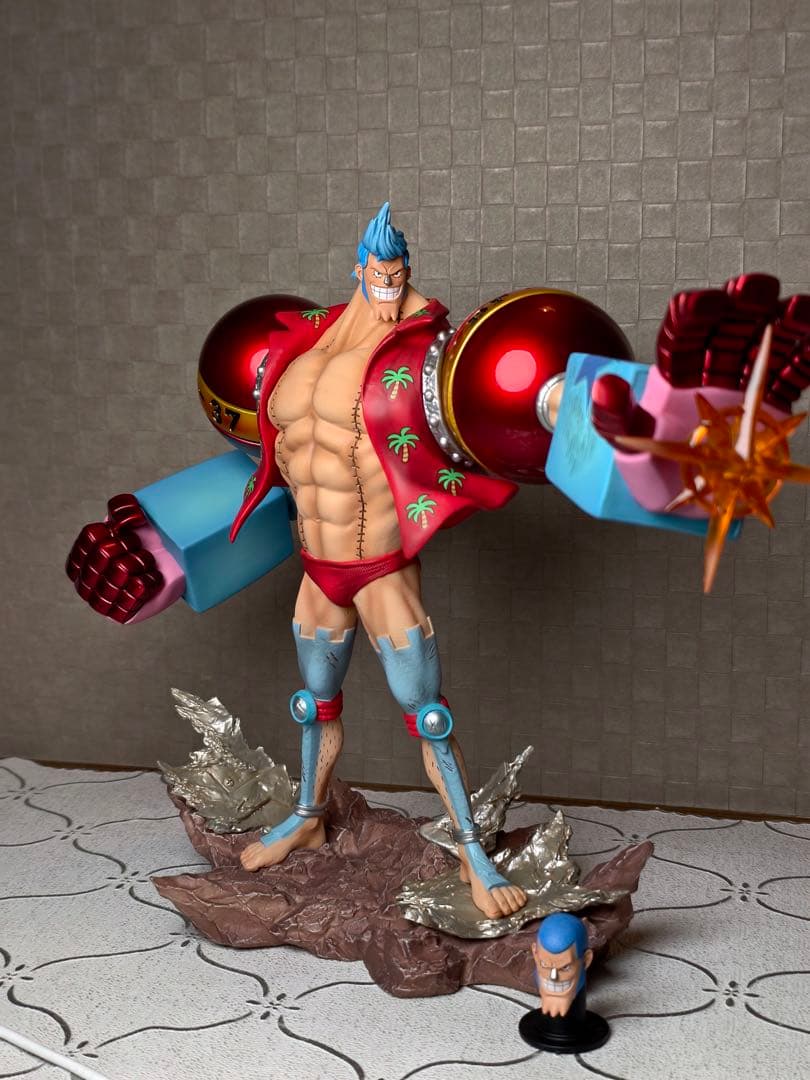 ワンピース フランキー フィギュア 28cm 交換頭部付き 即日発送　実物写真