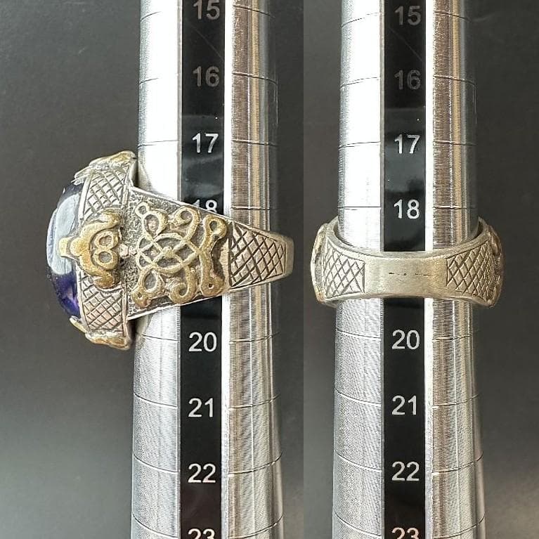 ビザンツ シルバーリング 指輪 パワーストーン 銀 古代ローマ 1546