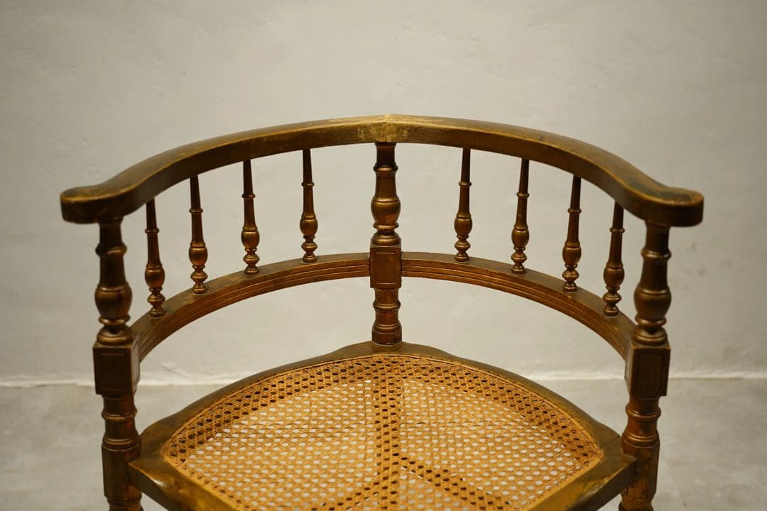 コーナーチェア　アンリ2世様式　金箔　ゴールド　金彩　フランス　アンティーク