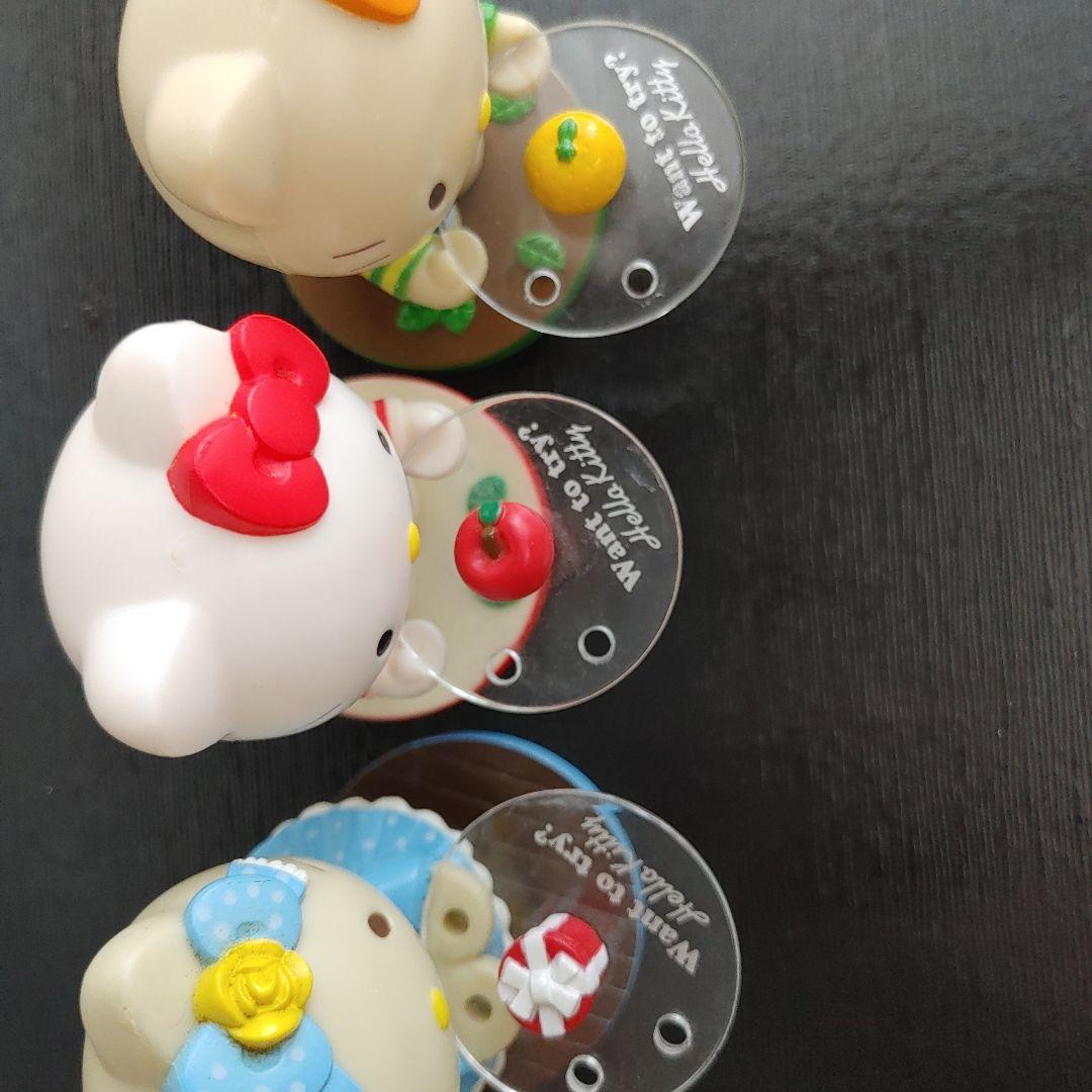 希少 キティ フィギュア アクセサリートレイ レトロ 3個セット KITTY