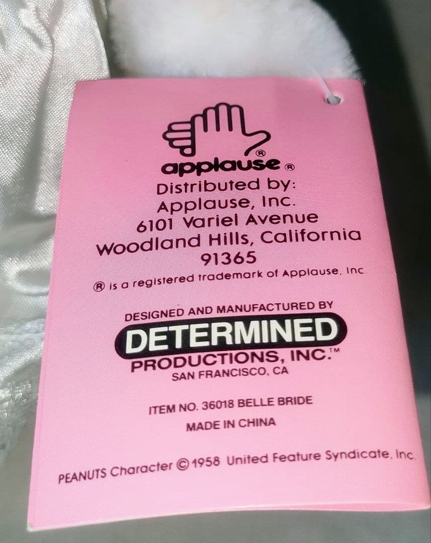 ビンテージ 80年代 スヌーピー&ベル ウエディングドール タグ付き新品同様レア