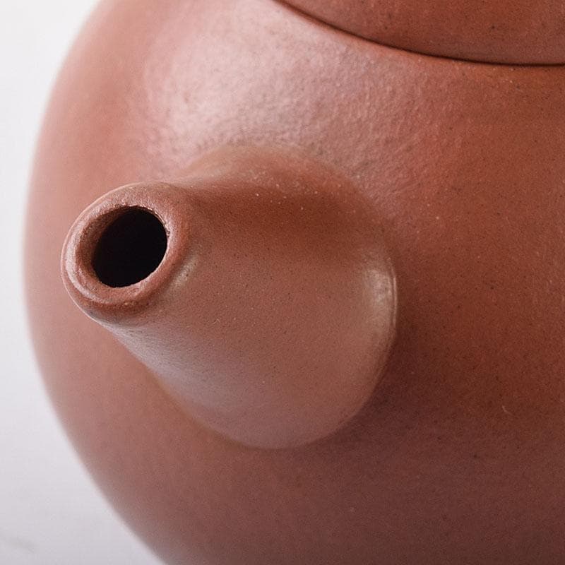 Tetsai　中国　紫砂　朱泥　漢詩刻　急須　茶壷　V　R8597