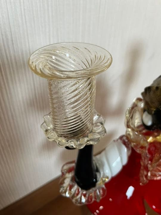 ベネチアン　ガラス製　2燈燭台