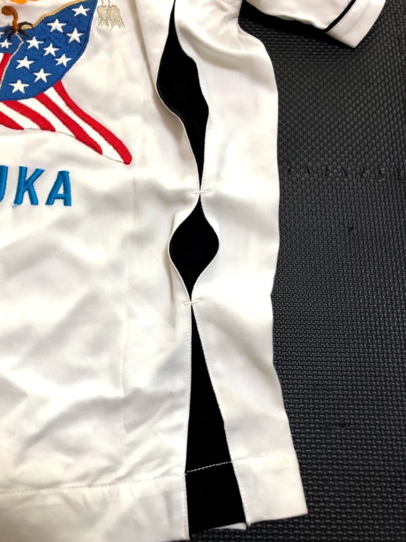 未使用品リアル マッコイズ豪華★スカジャン総刺繍★襟ハンド★ボーリングシャツ★M