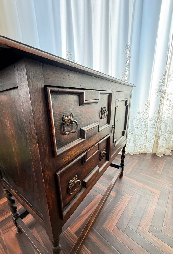 イギリス　アンティーク　オーク サイドボード ジャコビアンリバイバル