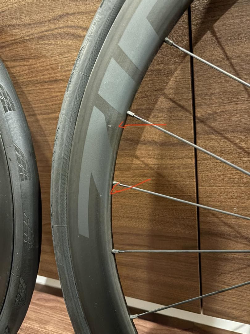 美品 Zipp 303S カーボンホイール GP5000S TR付 1100km