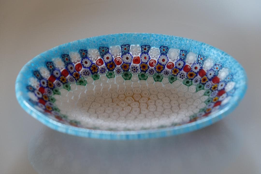 ベネチアンガラス ミルフィオリ プレート 皿 江波冨士子/黒木国昭/藤田喬平