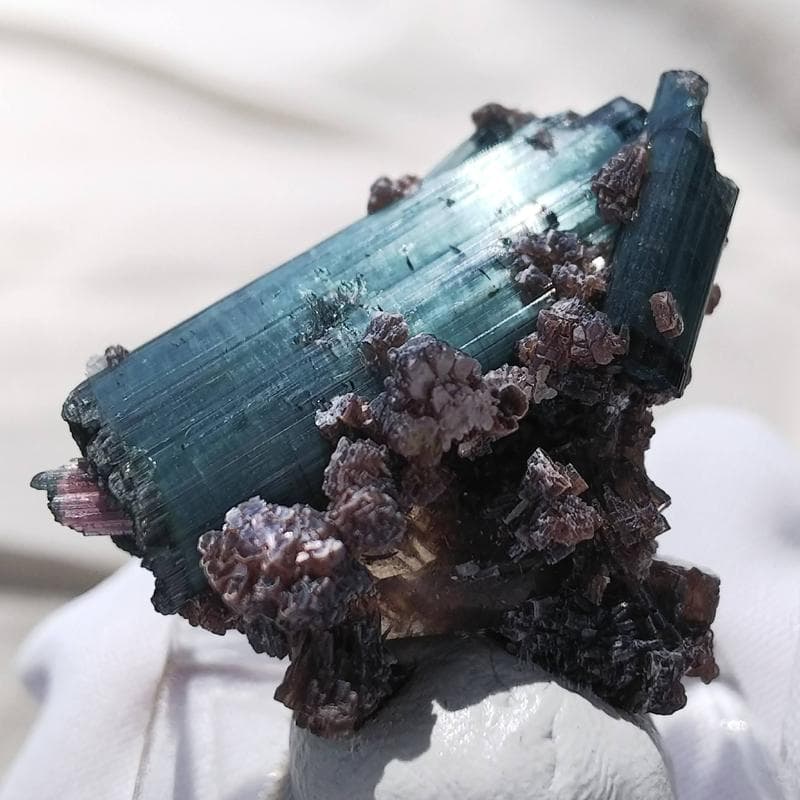 306 エルバイト トルマリン with レピドライト＆クォーツ ブラジル産