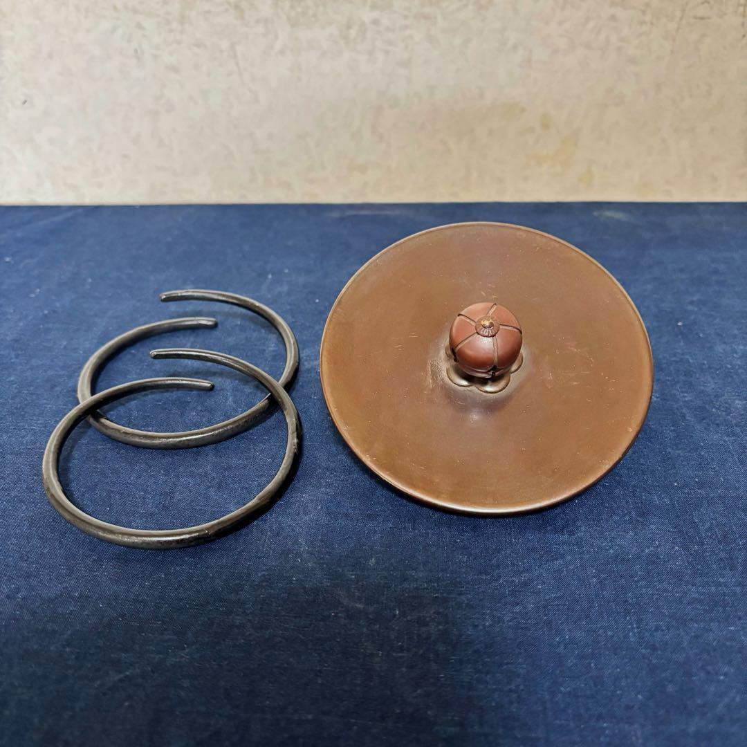 風炉/茶釜/電熱器/唐銅面取風炉/竹地紋筒釜/野々田電熱器/敷板/前瓦/底瓦