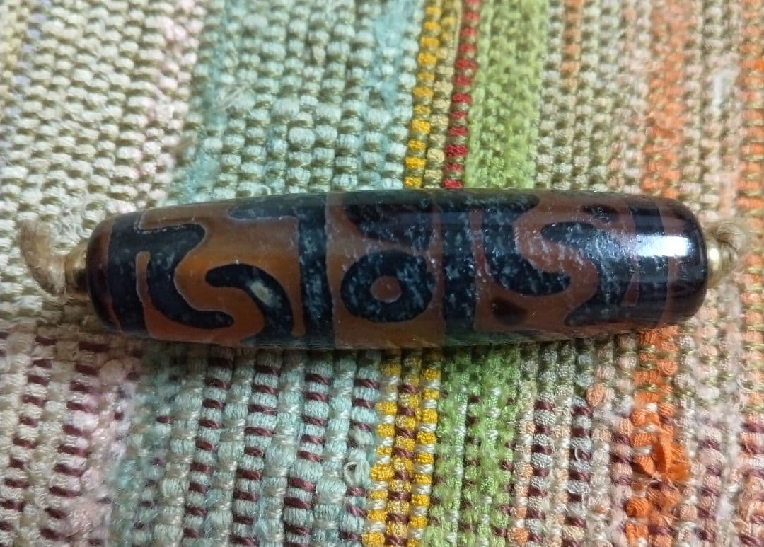 361天珠　蓮師法器天珠　紅玉髄　dzibeads！