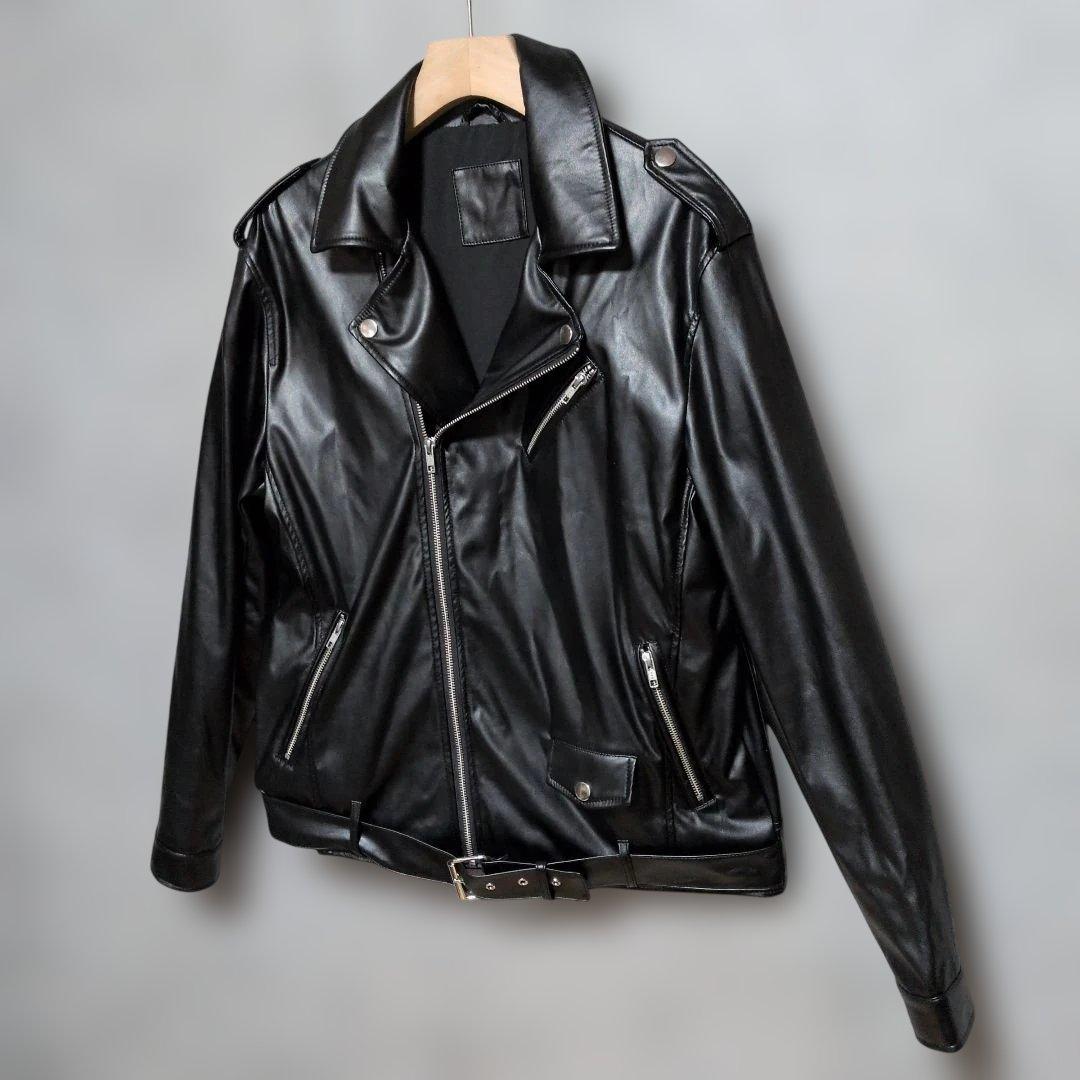 極美品　AEW 新日本プロレスジェイ・ホワイト　ダブルライダースジャケットXXL