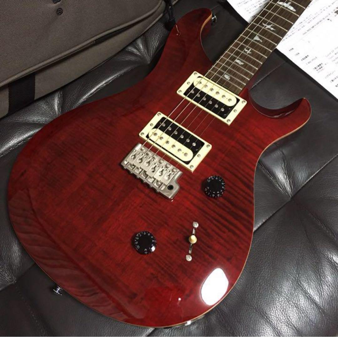 正規ケースストラップ付PRS （ポールリードスミス）SE custom24レッド