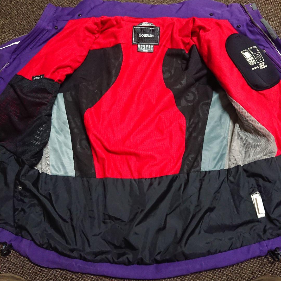 送料無料【GOLDWIN】紫×黒×白スキージャケット M