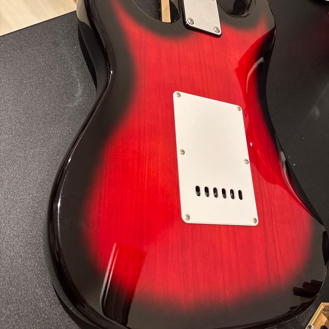 エレキギター レッドグラデーション