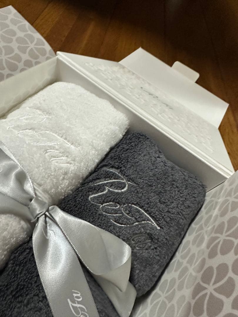 ReFa フェイスタオル2枚セット ホワイト グレー