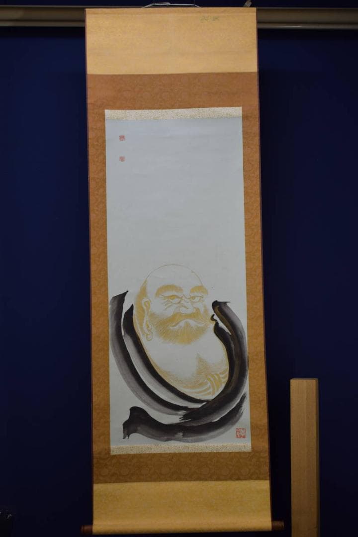不詳/作者不詳/黄金達磨図/布袋屋掛軸HG-814
