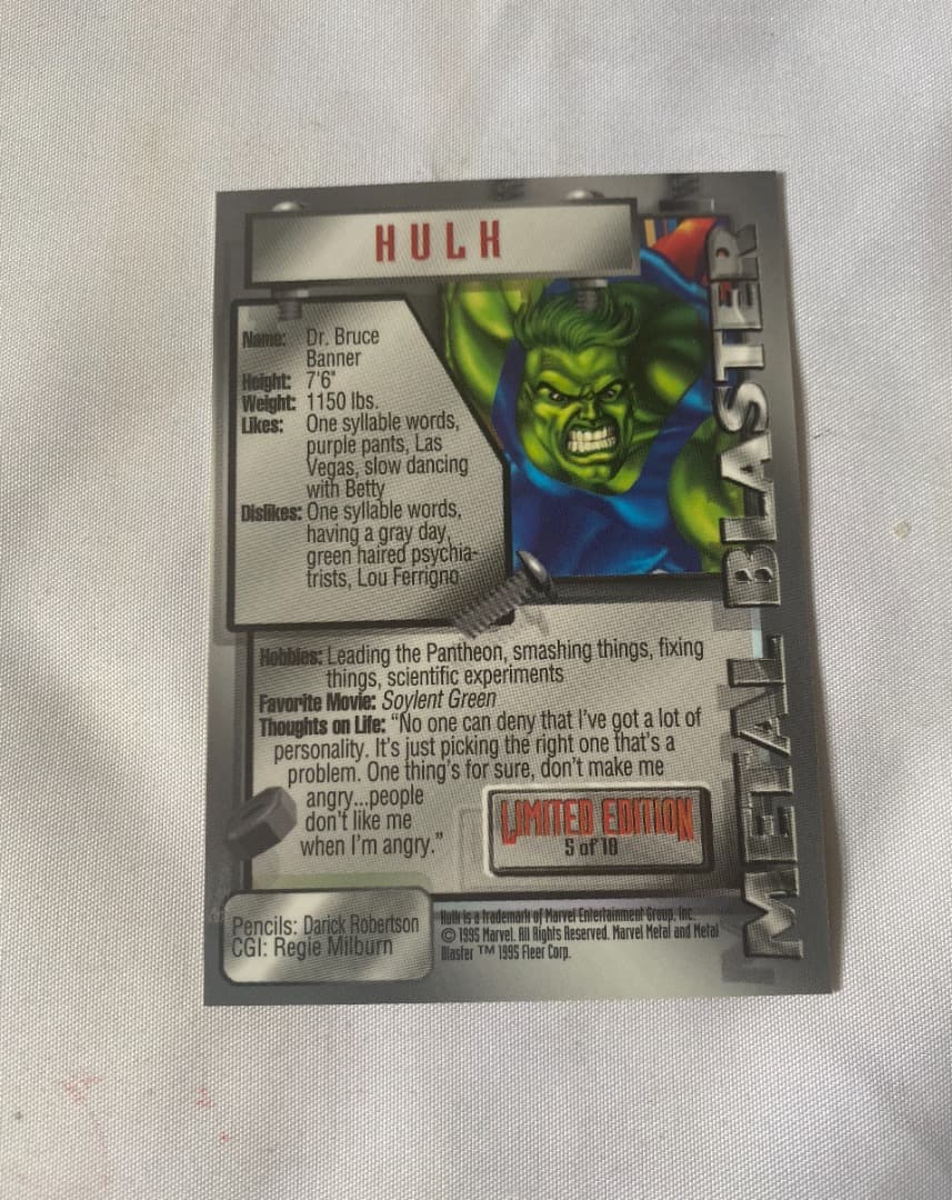 その他 1995 MARVEL L BLASTER - HULK