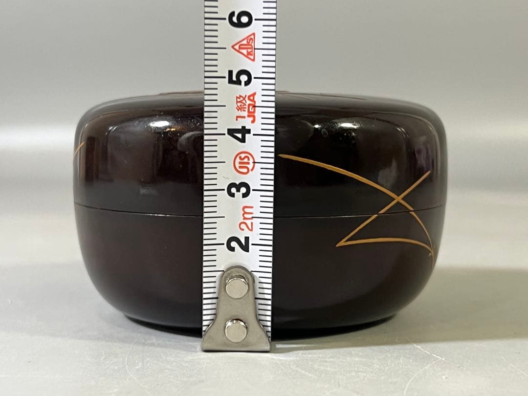 DT736 茶道具 松葉蒔絵 平棗 時代物