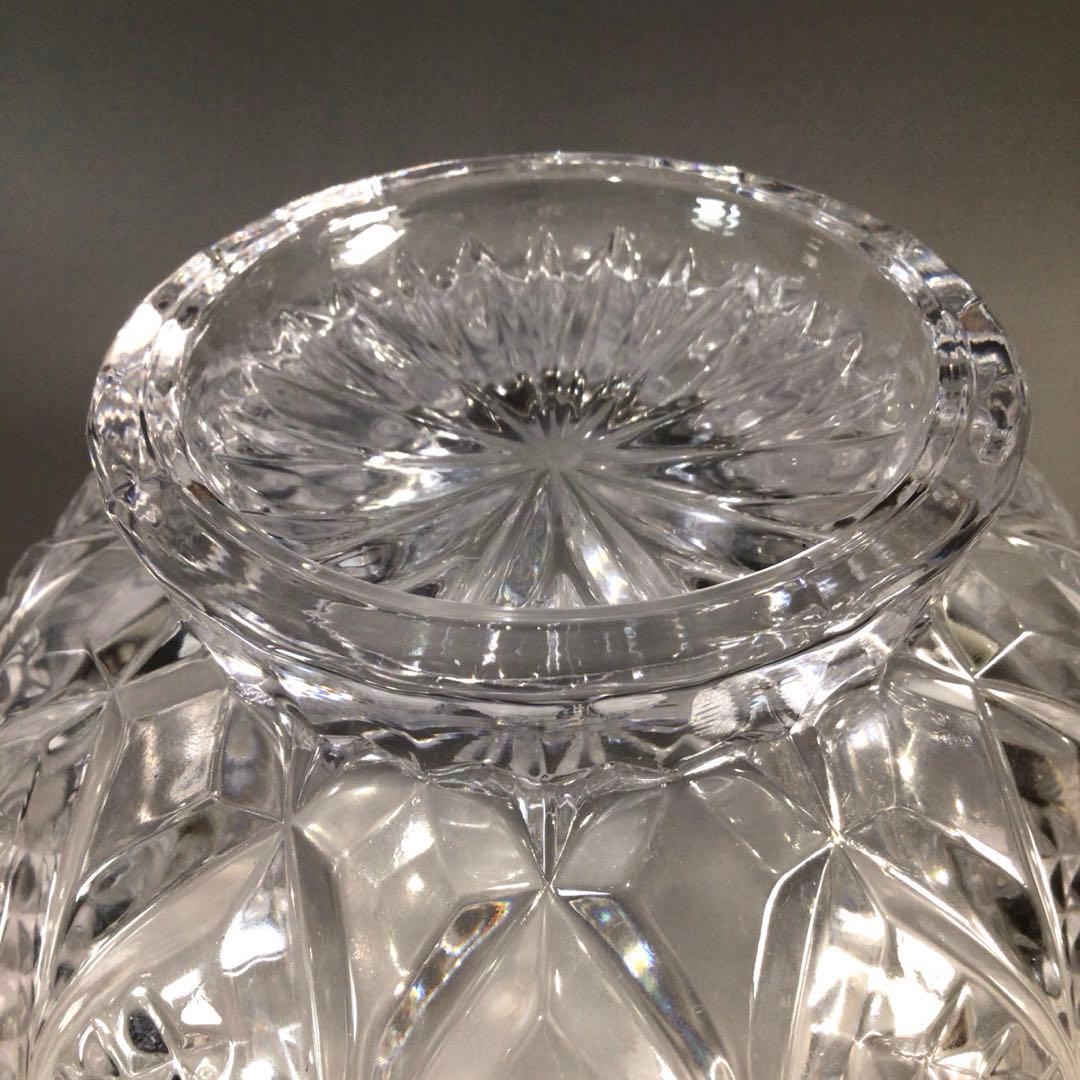 Ｐ４４８　水指　『清昌堂造』『江戸切子』『ガラス水指』『義山鉢』　紙箱　茶道具