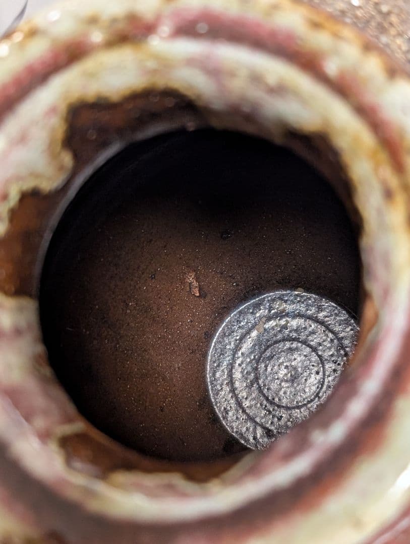 花瓶　インテリア　火色 　　石はぜ　焦げ　自然釉　信楽