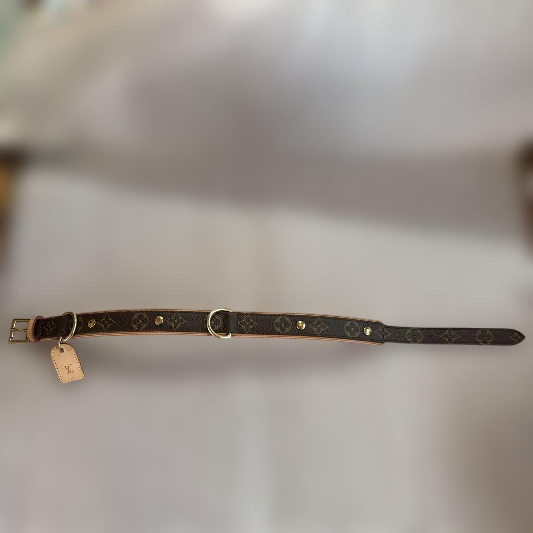 【超美品】LOUIS VUITTON モノグラム／大型犬用 高級レザー首輪