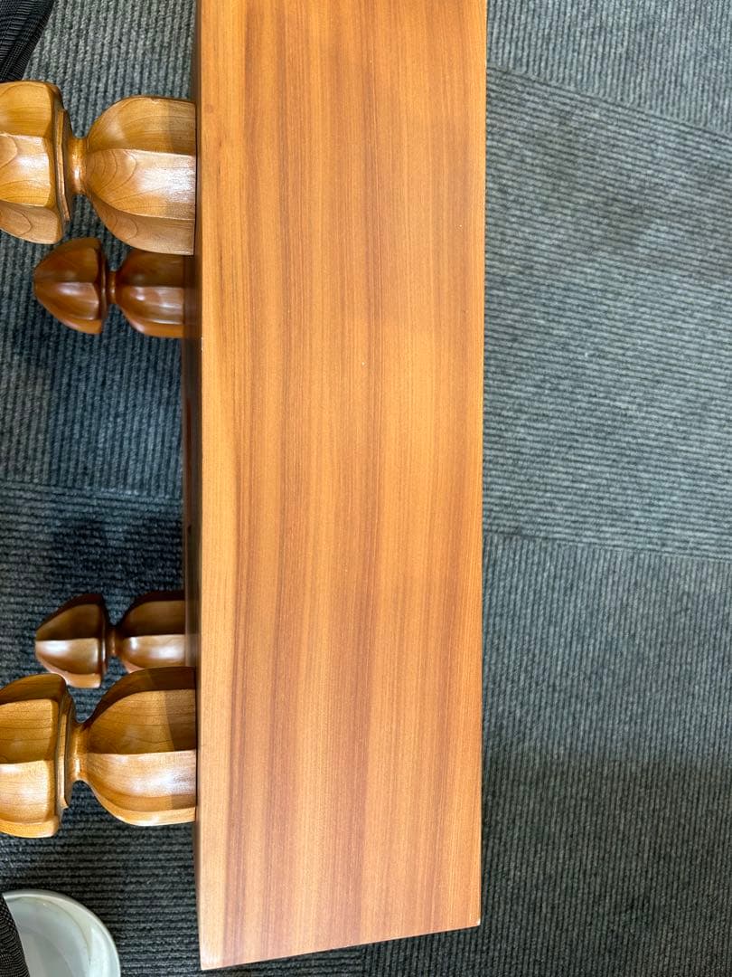 脚付き囲碁盤 碁石 碁笥 へそ付き囲碁盤　碁石セット