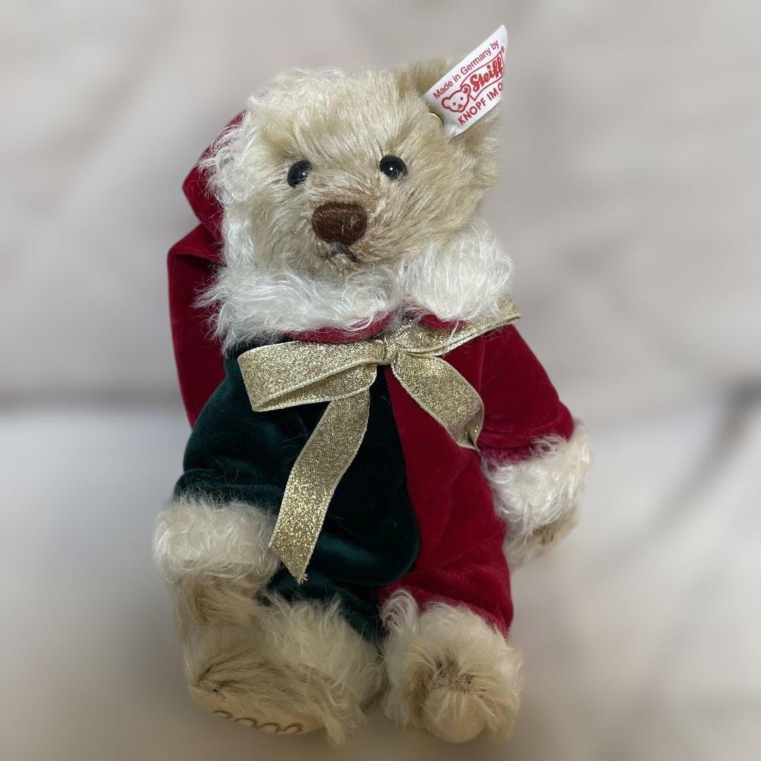 新品　steiff シュタイフ リトルサンタ2002 テディベア 20cm 日本