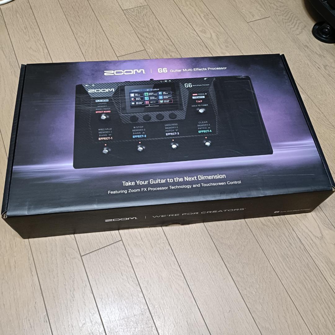 Zoom G6 マルチエフェクター ACアダプタ付 純正箱あり 保護フィルム貼付