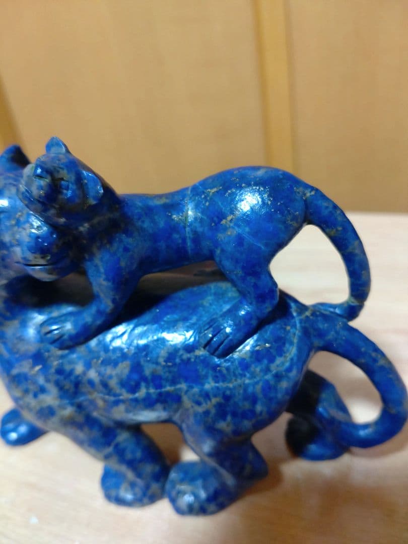 虎の親子/ラピスラズリ（瑠璃）