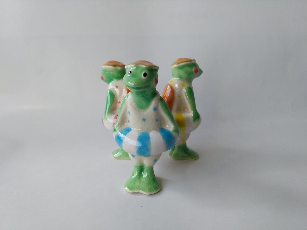 プーギー今岡三四郎 作 河童蓋置 京焼 共箱 共布 栞 蓋置 茶道具 新品